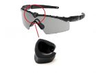 Galaxy Replacement Clip Rubber Kits For Oakley Si Ballistic M Frame Z87 Black Color